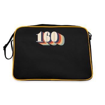 Retro 160 vintage number birthday - Retro Bag - black/gold - Back