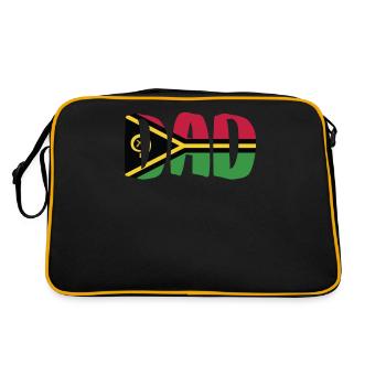 Vanuatu Dad - Retro Tasche - Schwarz/Gold - Hinten