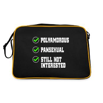 Polyamorous Pansexual Checkliste LGBTQ Polyamorie - Retro Tasche - Schwarz/Gold - Hinten