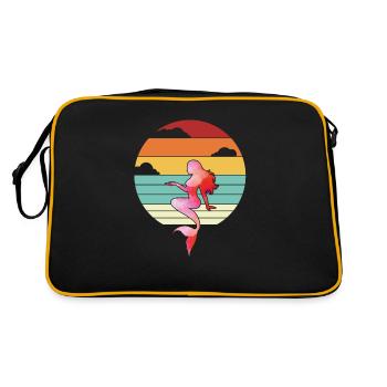 Mermaid Retro Fin Mermaid Sea Elegant Vintage - Sac Retro - noir/or - Dos