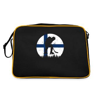 Hockey Sur Glace Finlande Fi Sports De Glace Pays - Sac Retro - noir/or - Dos