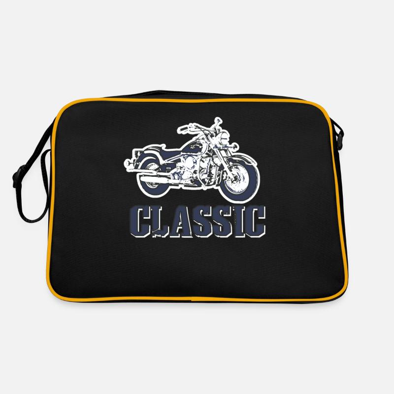 "Classic" motorcycle design - Retro Bag - black/gold