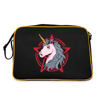 Hail Satan Unicorn T-Shirt - Retro Bag - black/gold - Back