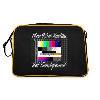 90s Costume Broadcast Break Test Image 90s Party - Retro Bag - black/gold - Back
