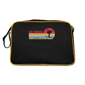 Ski Sports D'Hiver Rétro Skieur Skiage Vintage - Sac Retro - noir/or - Dos