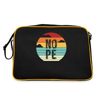 Nope Vintage Saying Retro Irony Funny Humor Cool - Retro Bag - black/gold - Back