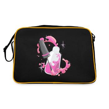 I love nails - nail designer nail salon - Retro Bag - black/gold - Back