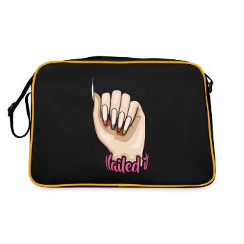 Nailed it - nail designer nail salon - Retro Bag - black/gold - Back