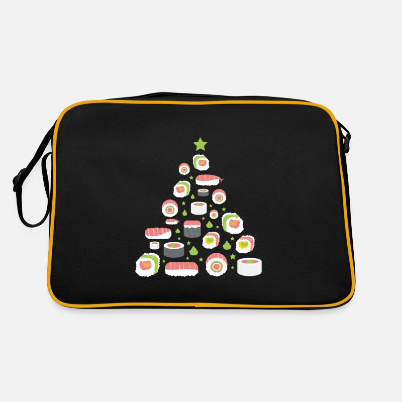 Sushi sapin de Noël meilleur cadeau - Sac Retro - noir/or