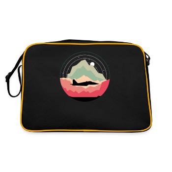 Jet Unique Jet Design - Retro Tasche - Schwarz/Gold - Hinten