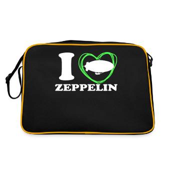 I LOVE MY ZEPPELIN ZEPPELINS LOVERS - Retro Bag - black/gold - Back