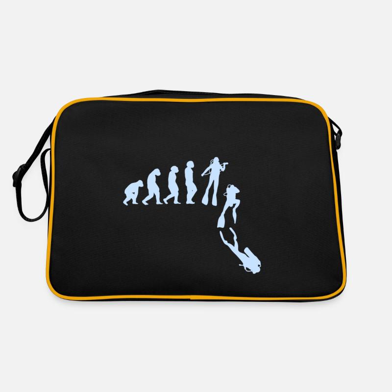 Scuba diver diver - Retro Bag - black/gold