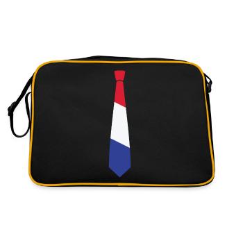 ELEGANT FRANCE TIE - Retro Tasche - Schwarz/Gold - Hinten
