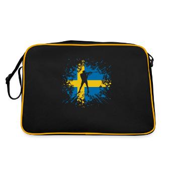 Cadeau De Biathlon Pour Les Fans De Sports - Sac Retro - noir/or - Dos