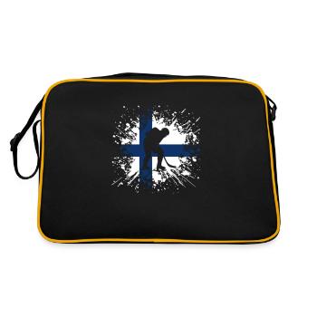 Hockey Sur Glace Finlande Fi Sports De Glace Pays - Sac Retro - noir/or - Dos