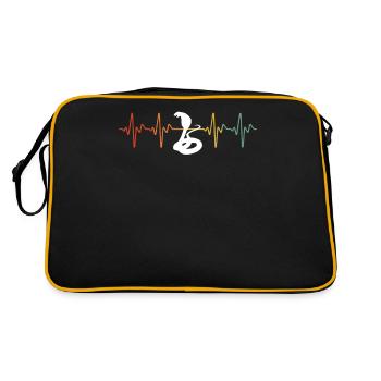 Battement de coeur de serpent vintage - Sac Retro - noir/or - Dos