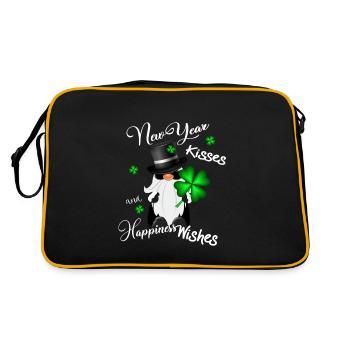 Happy New Year, good luck in the new year 2021 - Retro Bag - black/gold - Back