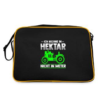 Landwirt - Retro Tasche - Schwarz/Gold - Hinten