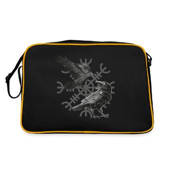 Conception pour les fans vikings, celtiques et germaniques - Sac Retro - noir/or - Dos