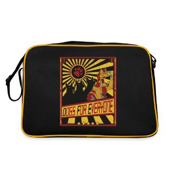 Dogs for everyone drôle retro Japon - Sac Retro - noir/or - Dos