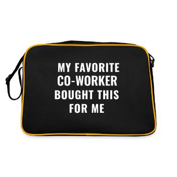 Co-worker Birthday Best Gift - Retro Bag - black/gold - Back
