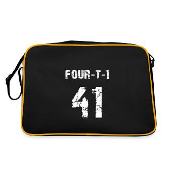 41 Sport Fan oder 41. Geburtstag Trikot Geschenk - Retro Tasche - Schwarz/Gold - Hinten
