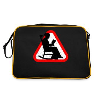 Attention Grandma - Retro Bag - black/gold - Back