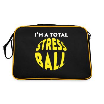 I'm a total stress - Retro Bag - black/gold - Back