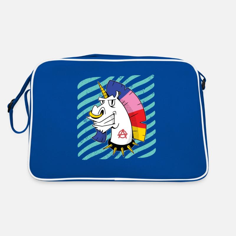 Unicorn Punk Circle-A Anarchy Symbol Retro Bag