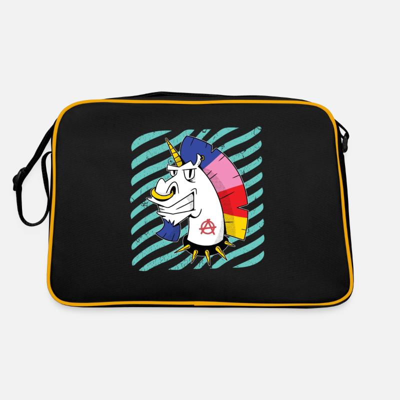 Unicorn Punk Circle-A Anarchy Symbol Retro Bag