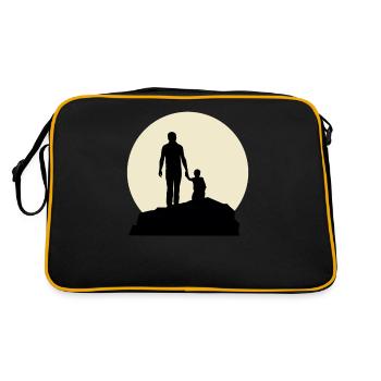Fancy Dad And Moon Design - Sac Retro - noir/or - Dos