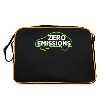 Electric Car Zero Emissions Electric Electric Car - Retro Bag - black/gold - Back