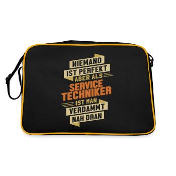 Servicetechniker fast Perfekt IT-Spezialist - Retro Tasche - Schwarz/Gold - Hinten