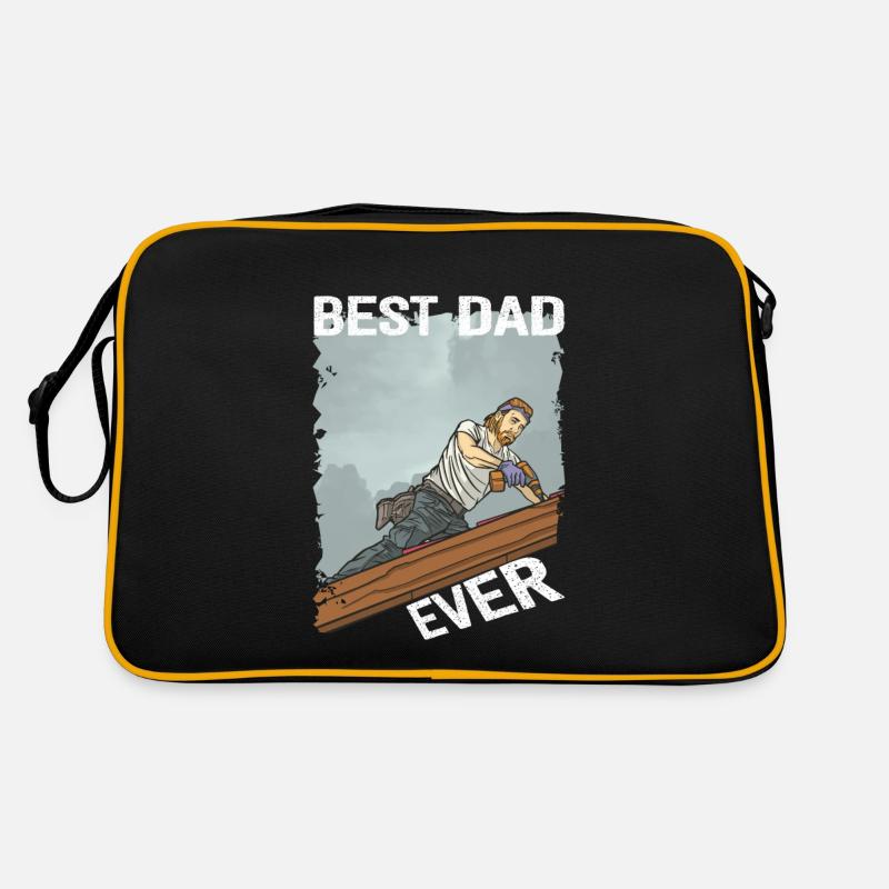 Best Dad Ever Dachdecker Vatertag Herrentag Retro Tasche