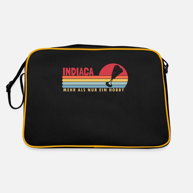 Indiaca mehr als nur ein Hobby Peteca - Retro Tasche - Schwarz/Gold