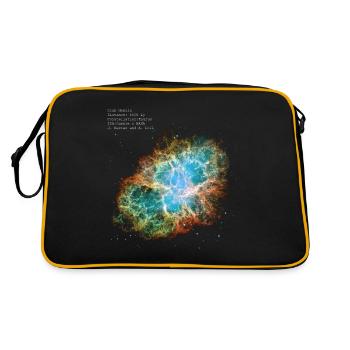 Crab Nebula - Retro Bag - black/gold - Back