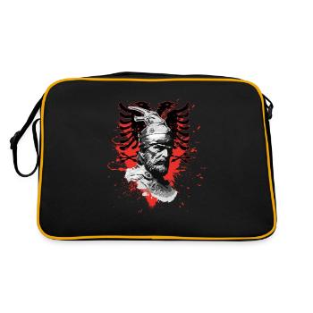 Aigle albanais Kosovo Designs pour Albanais - Sac Retro - noir/or - Dos
