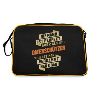 Datenschützer fast Perfekt Datenschützer - Retro Tasche - Schwarz/Gold - Hinten