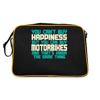 MOTORBIKE - Money Can’T Buy Happiness Motorbikes - Sac Retro - noir/or - Dos
