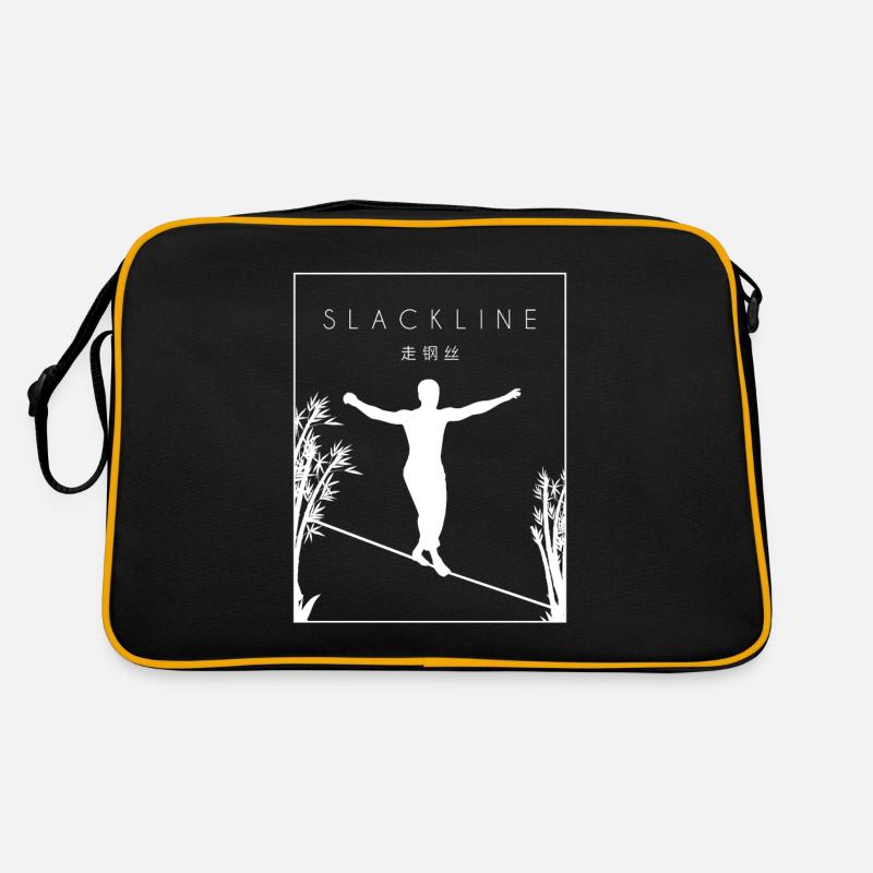Slackline Chinois Hanzi Slackline Slackline - Sac Retro - noir/or