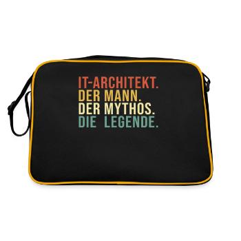 IT-Architekt Mann Mythos Legende IT-Architekt - Retro Tasche - Schwarz/Gold - Hinten