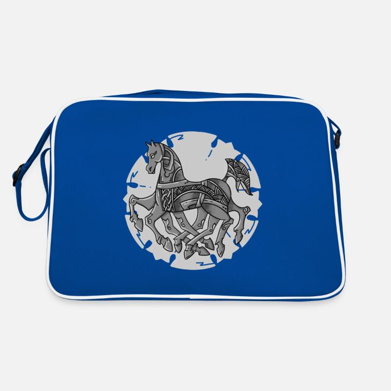 Odins Pferd Sleipnir ein cooles Wikinger Design Retro Tasche