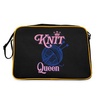 Tricot crochet manuel maman grand-mère - Sac Retro - noir/or - Dos