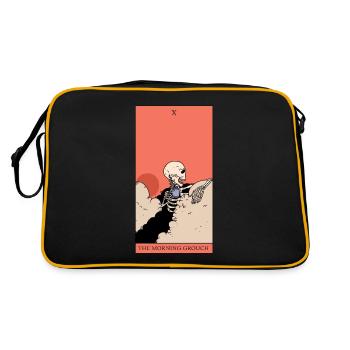 Morning Muffle Tarot Card Occult Gift Idea - Retro Bag - black/gold - Back
