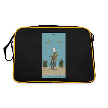 Bicycle Cyclist Tarot Card Protection Symbol - Retro Bag - black/gold - Back