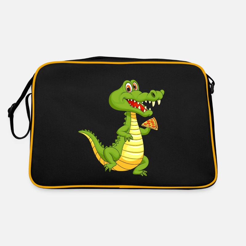 Pizza Lover Crocodile Alligator Retro Bag