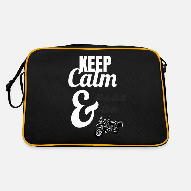 Keep Calm and Ride on Retro Tasche