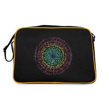 Self Design Rainbow Gyro Background - Retro Bag - black/gold - Back
