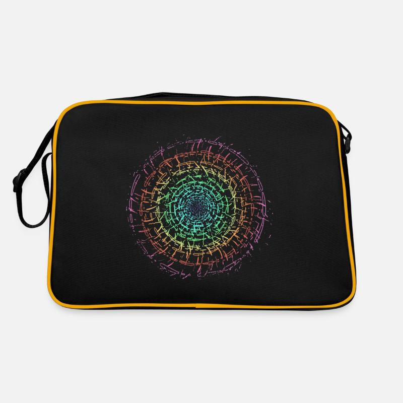 Selbst gestalten Regenbogen Kreisel Hintergrund Retro Tasche