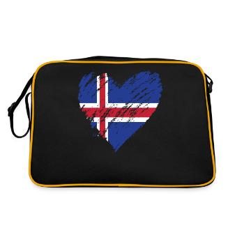 iceland - Retro Tasche - Schwarz/Gold - Hinten